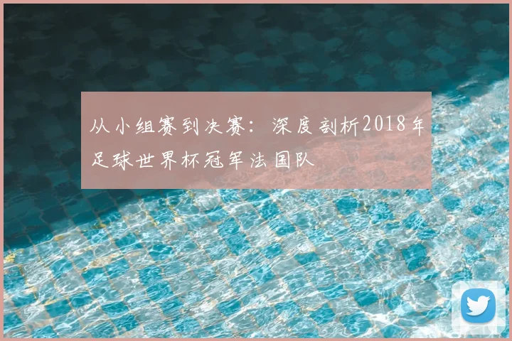 从小组赛到决赛:深度剖析2018年足球世界杯冠军法国队
